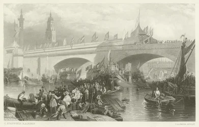 De opening van de nieuwe London Bridge